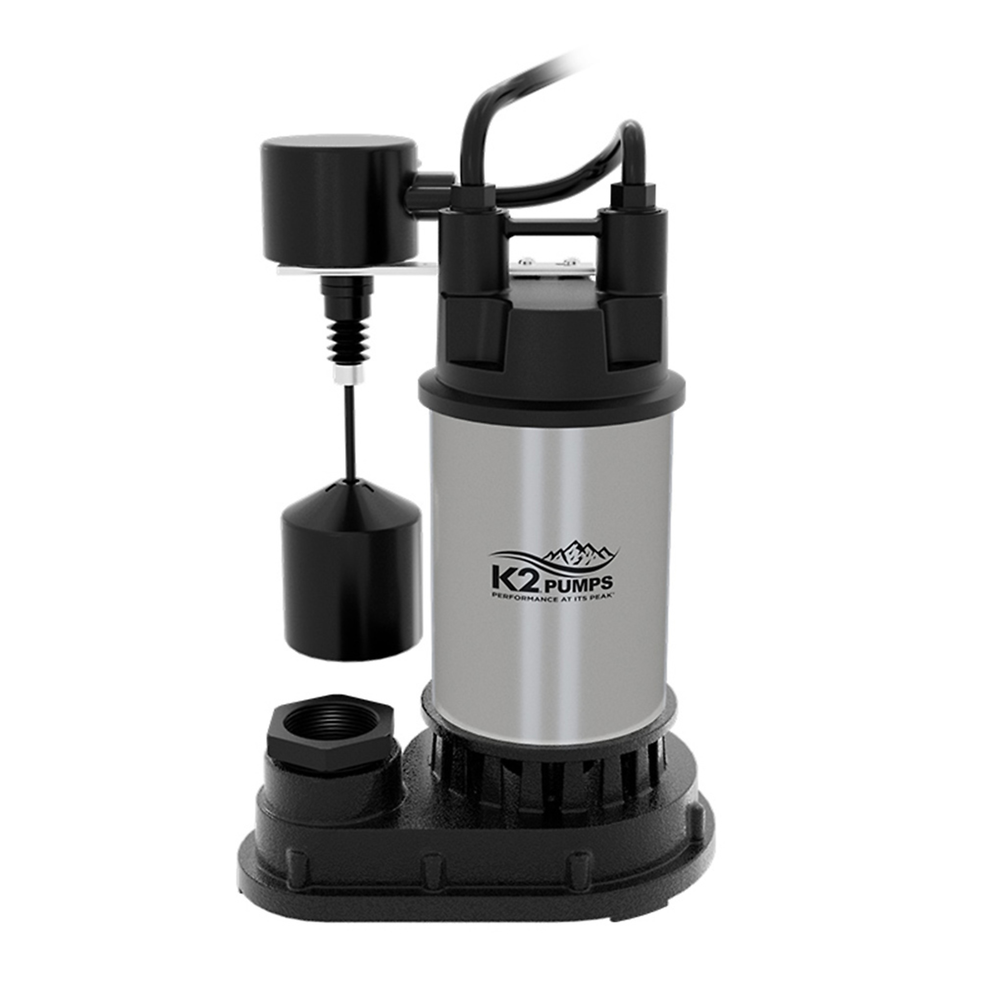 K2 PRO 1/2 HP Stainless Steel/Cast Iron - Vertical, Max. Flow 4200 GPH, Port Size 1.5 in, Model# SPS05001VDK